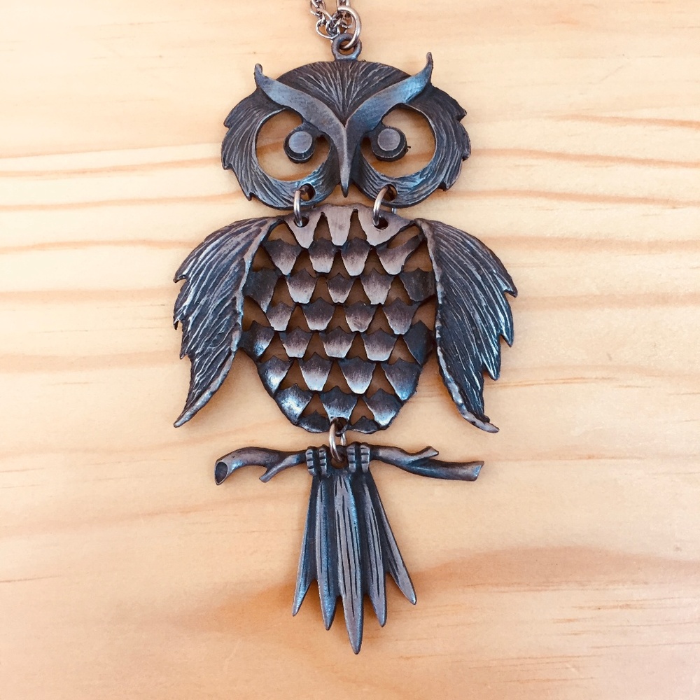 Pewter Owl Necklace